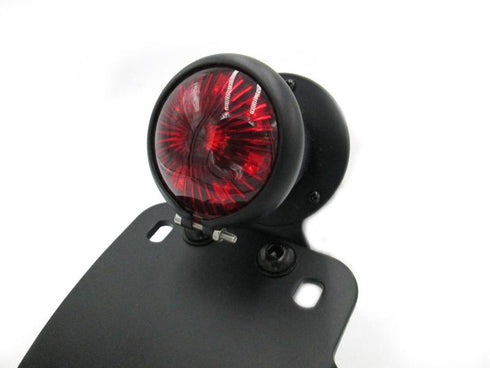 Stop Calavera para moto trasero con portaplaca Mica roja Circular